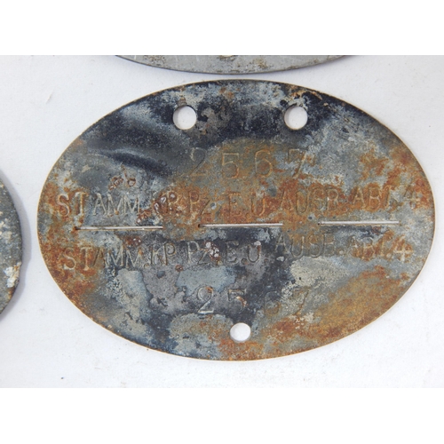 376 - WWII German Erkennungsmarke (Identification Tag): this was the standard-issue German military identi... 