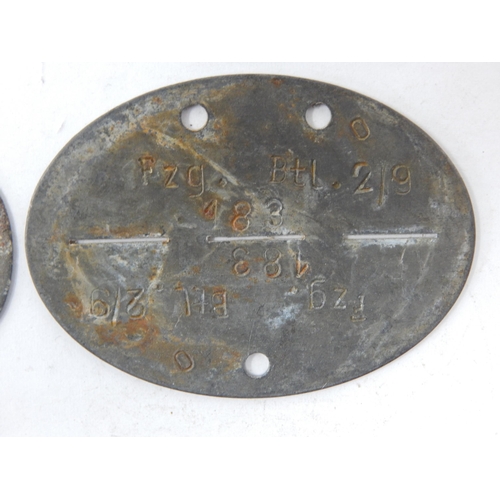 378 - WWII German Erkennungsmarke (Identification Tag): this was the standard-issue German military identi... 