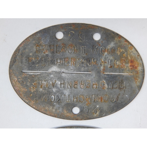 379 - WWII German Erkennungsmarke (Identification Tag): this was the standard-issue German military identi... 