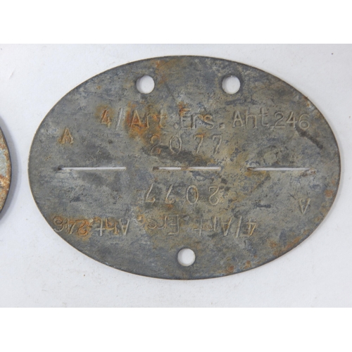 379 - WWII German Erkennungsmarke (Identification Tag): this was the standard-issue German military identi... 