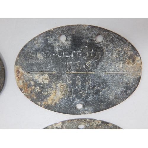 382 - WWII German Erkennungsmarke (Identification Tag): this was the standard-issue German military identi... 