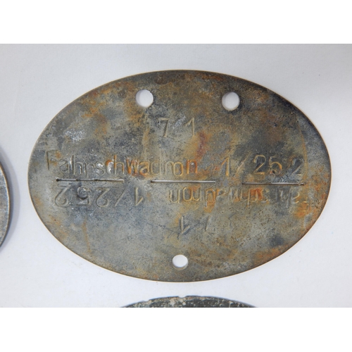 383 - WWII German Erkennungsmarke (Identification Tag): this was the standard-issue German military identi... 