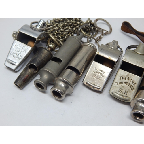 186 - Whistles: Group of Whistles Including The Acme Thunderer S.R, The Acme Scout etc (9)