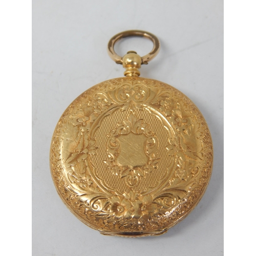 1 - 18ct Gold Pocket Watch Gross Weight 34.25g