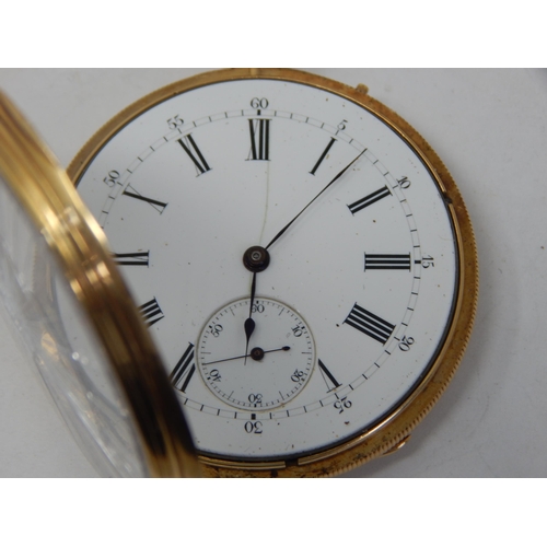 13 - 18ct Gold Open Face Pocket Watch gross weight 102g