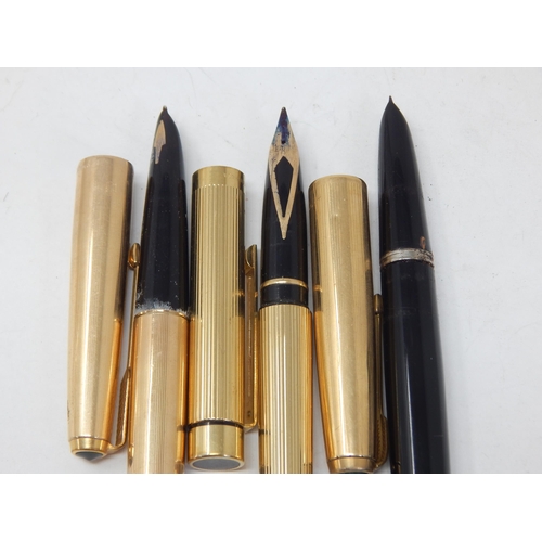 40 - Parker pen rolled Gold; another Parker pen and a Sheaffer pen both gold-plated (lot)