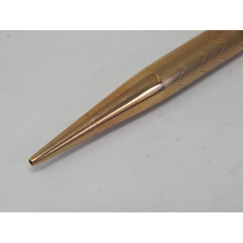 43 - 9ct Hallmarked Gold Yard O Led propelling pencil gross weight 24.71g