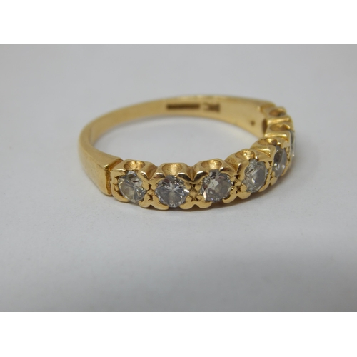 60 - 18ct Gold Diamond Set Half Eternity Ring. Total Diamond Weight estimated @ 1.0ct. Size M: Gross weig... 