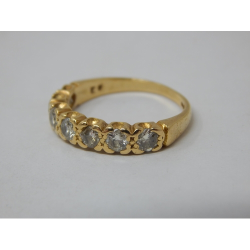 60 - 18ct Gold Diamond Set Half Eternity Ring. Total Diamond Weight estimated @ 1.0ct. Size M: Gross weig... 