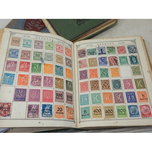 30 - Large collection of GB and World stamps housed in 3 x vintage albums enormous catalogue value, sorti... 