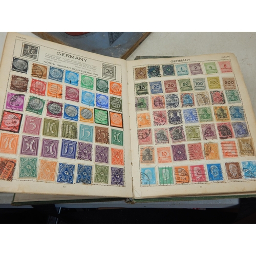 30 - Large collection of GB and World stamps housed in 3 x vintage albums enormous catalogue value, sorti... 