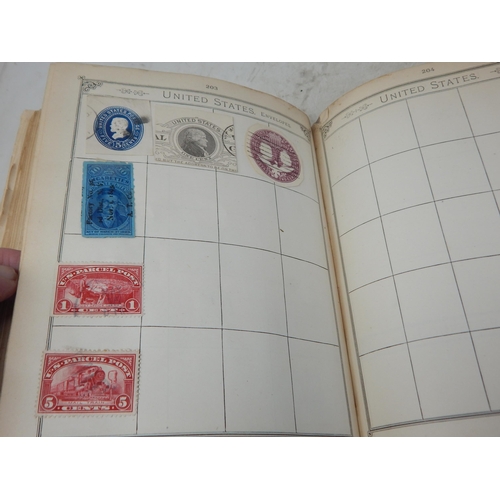 33 - Early Lincoln Stamp Album dated Xmas 1898 and with notes on back dating back to December 18, 1899 co... 