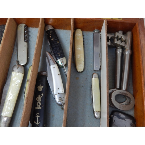 36 - Large collection of fruit knives, etc, in collectors box