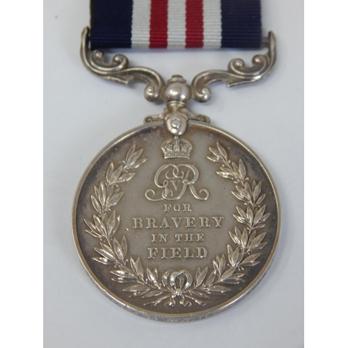 399C - KGV Military Medal Awarded & Edge named to: L-9093 SGT. G. E. MILLS. 23/MIDDX. R for bravery in the ... 