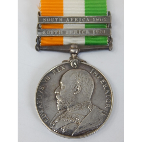 399E - Queen Victoria South Africa (Boer War) Medal Awarded & Edge Named to: 8380. PTE. E. A. HAIGH. 49TH C... 