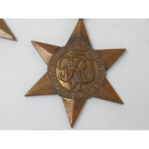 399H - WWII Air Crew Europe Star Medal together with further WWII Star Medals: Burma, France & Germany, Atl... 