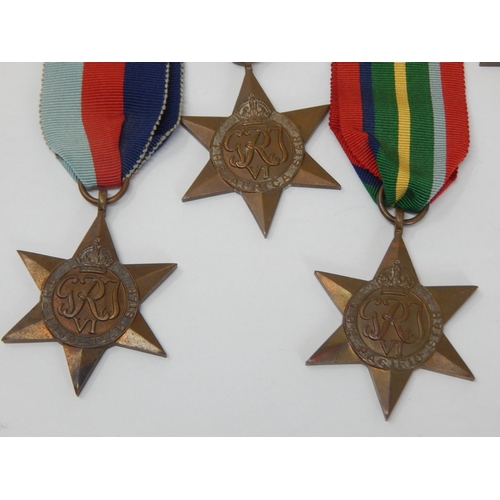 399H - WWII Air Crew Europe Star Medal together with further WWII Star Medals: Burma, France & Germany, Atl... 