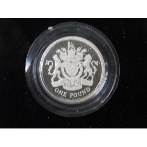 66 - Royal Mint Silver Proof Piedfort One Pound Coins 1988, 1989, 1993, 1995, 1996 in Cases of Issue with... 