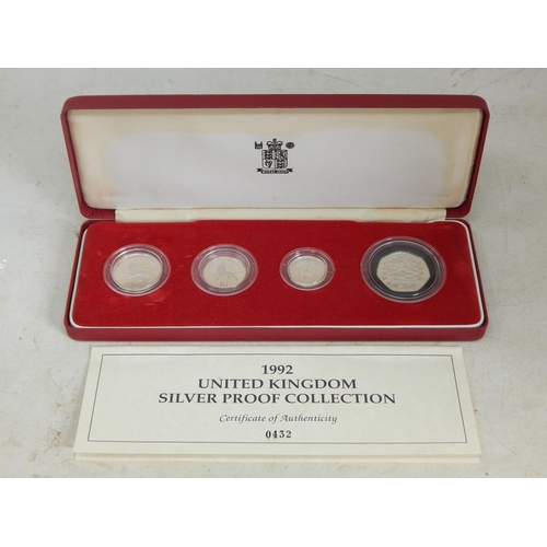 68C - Royal Mint 1992 UK Silver Proof Collection in Case of Issue with COA