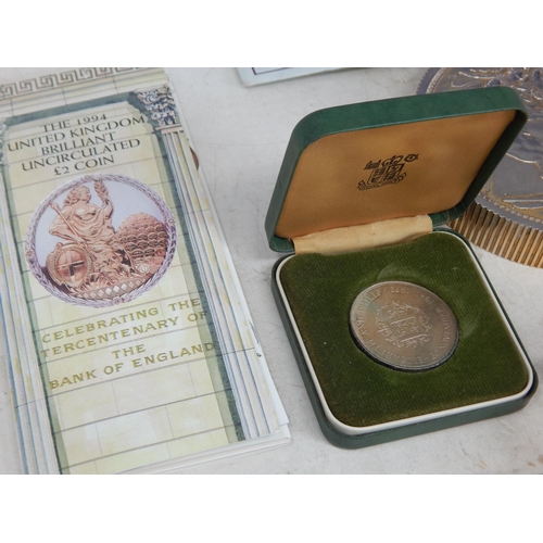 68G - A Quantity of Coins & Medallions Including a Large QV Bronze Medallion, QV 1887 Jubilee Exhibition M... 