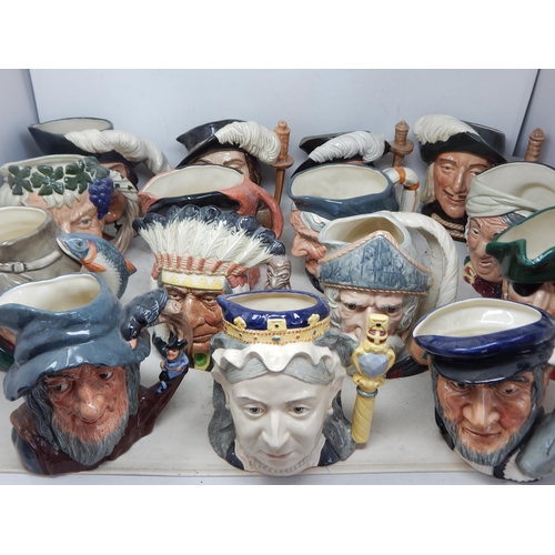 500 - 15 x Large Royal Doulton Character Jugs