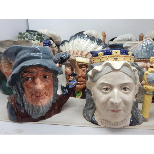 500 - 15 x Large Royal Doulton Character Jugs