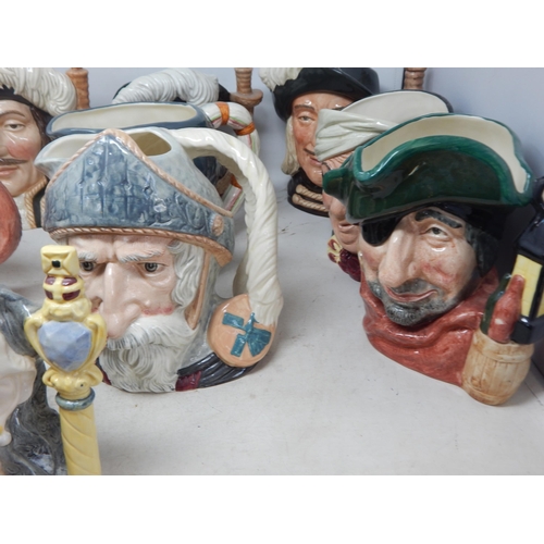 500 - 15 x Large Royal Doulton Character Jugs