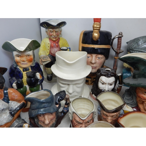 504 - A Large Quantity of Character Jugs, Toby Jugs etc (lot)