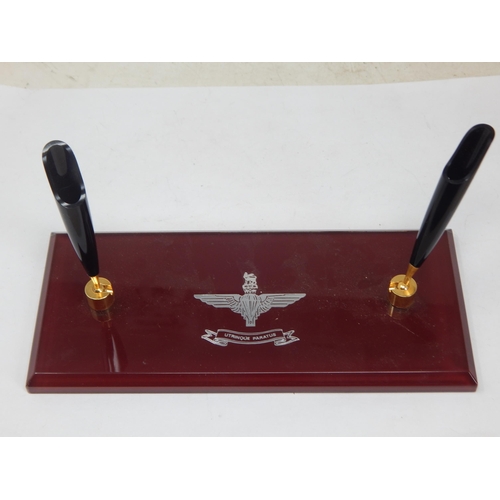 398F - Parachute Regiment Pen Holders Desk Stand