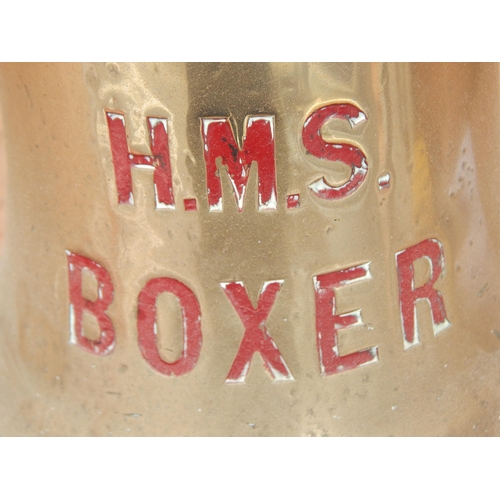 507 - H.M.S Boxer Ships Bell & Accompanying Picture.