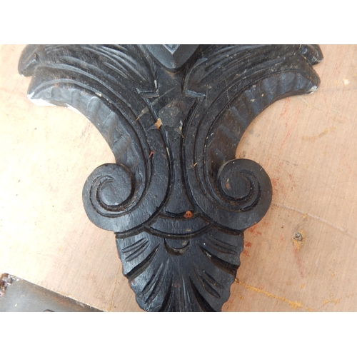 509 - 19th Century Carved Wooden Bracket: Height 48cm