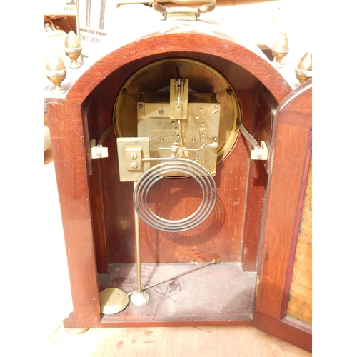 512 - Edwardian Inlaid Bracket Clock: Height 40cm