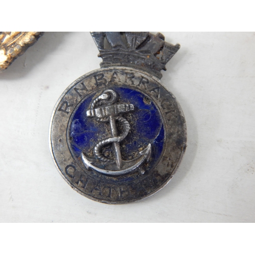 514 - KGV 1935 Silver Rocking Horse Crown, a Hallmarked Silver Royal Naval Barracks Chatham Medallion & a ... 