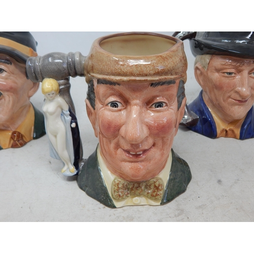 518 - Signed Royal Doulton Character Jugs: The Auctioneer, The Collector & The Antique Dealer.