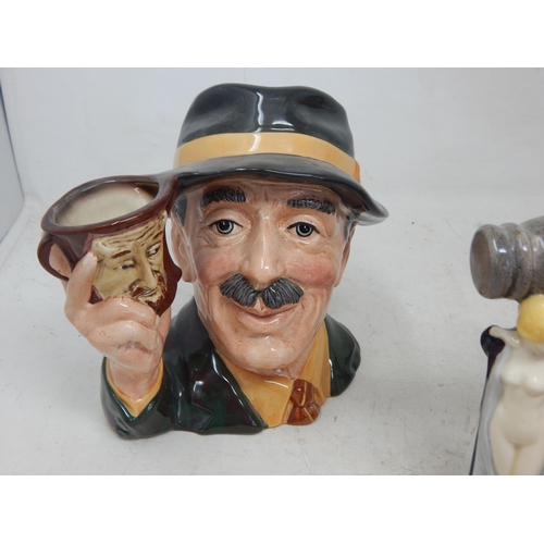 518 - Signed Royal Doulton Character Jugs: The Auctioneer, The Collector & The Antique Dealer.