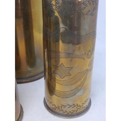 522 - A Quantity of Military Brass Shell Cases