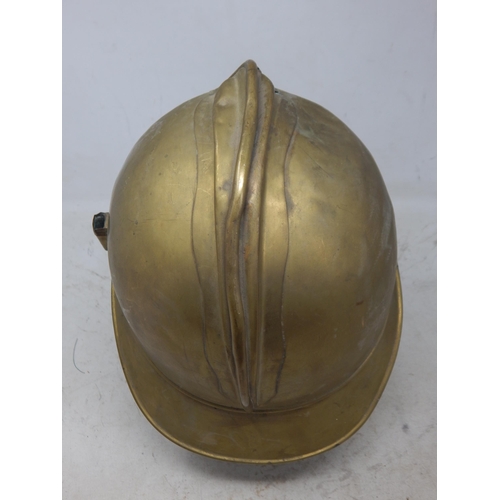 249 - A Victorian Brass French Sapeurs Pompiers Fireman's Helmet. Note: Customers must satisfy themselves ... 