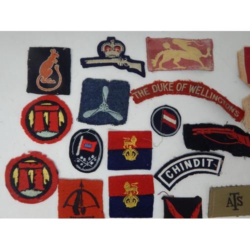 191 - A Quantity of Military Cloth Badges Including Desert Rats, 5th Anti Aircraft Division, ATS etc (appr... 