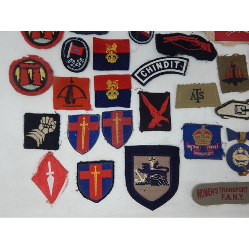 191 - A Quantity of Military Cloth Badges Including Desert Rats, 5th Anti Aircraft Division, ATS etc (appr... 