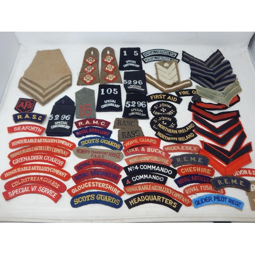 192 - A Quantity of Military Cloth Badges Including Special Constabulary, Military Stripes etc (lot)