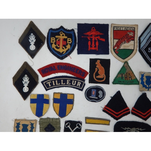 193 - A Quantity of Military Cloth Badges Including German, Scottish, Desert Rats, Royal Engineers etc (25... 