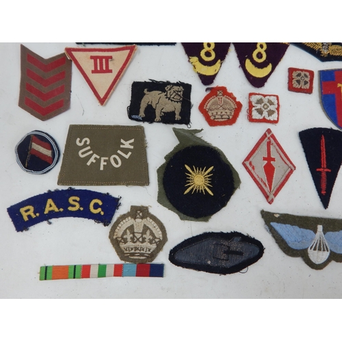 198 - A Quantity of Military Cloth Badges Including Royal Tank Corp, Rifle Brigade, RAF etc