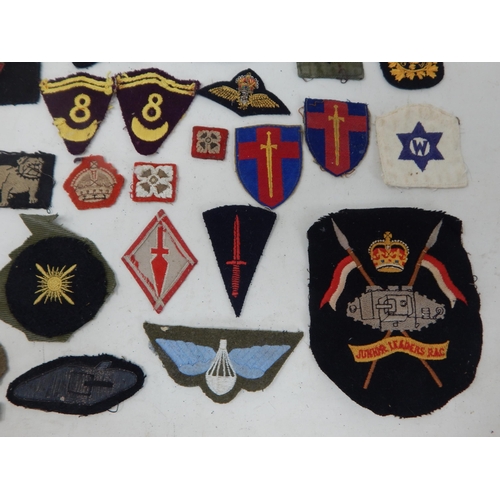 198 - A Quantity of Military Cloth Badges Including Royal Tank Corp, Rifle Brigade, RAF etc