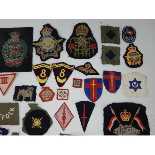 198 - A Quantity of Military Cloth Badges Including Royal Tank Corp, Rifle Brigade, RAF etc