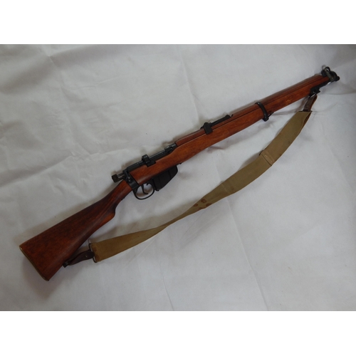 408 - WWII Lee Enfield Replica (Training Rilfe) with Genuine WWII Strap, Working Firing Action, Length 113... 