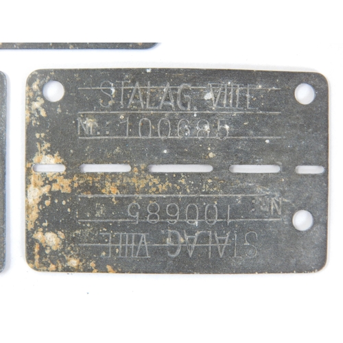 387 - WWII German Issued Prisoner of War Identity Tags: STALAG VIII C. Stalag VIII-C was a German World Wa... 