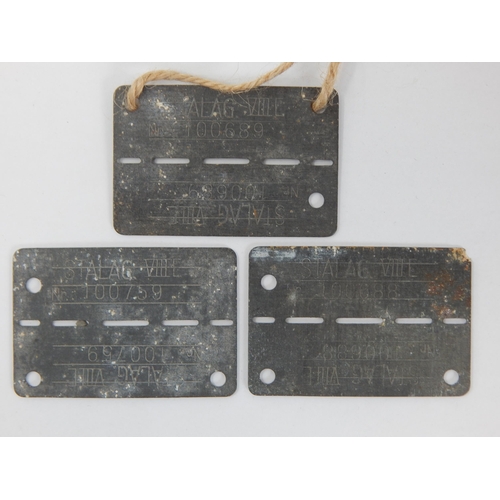 388 - WWII German Issued Prisoner of War Identity Tags: STALAG VIII C. Stalag VIII-C was a German World Wa... 