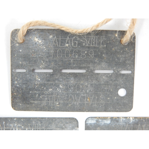 388 - WWII German Issued Prisoner of War Identity Tags: STALAG VIII C. Stalag VIII-C was a German World Wa... 