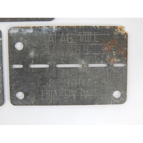 388 - WWII German Issued Prisoner of War Identity Tags: STALAG VIII C. Stalag VIII-C was a German World Wa... 