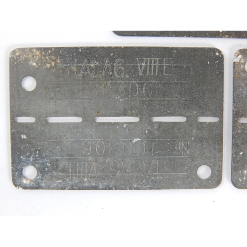 389 - WWII German Issued Prisoner of War Identity Tags: STALAG VIII C. Stalag VIII-C was a German World Wa... 